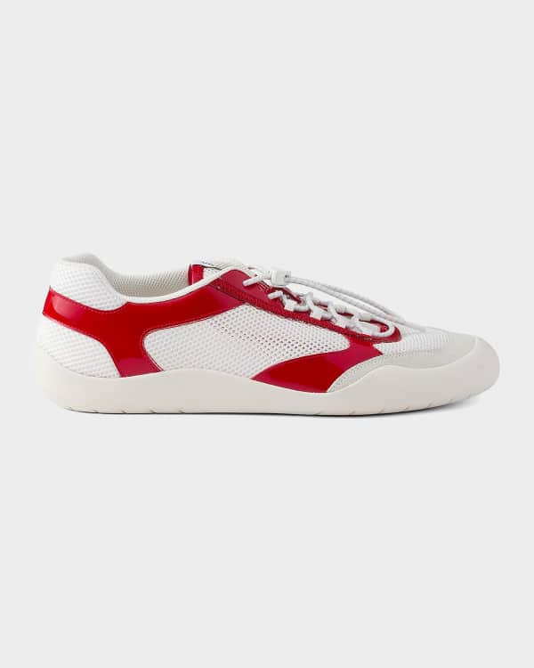 Prada Collapse Canvas Low-Top Sneakers | Neiman Marcus