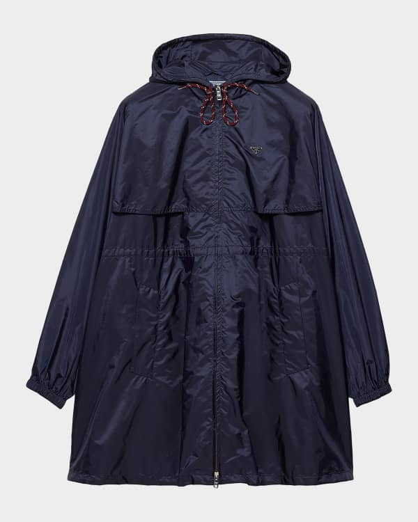 Prada Lightweight Re-Nylon Oversized Raincoat | Neiman Marcus