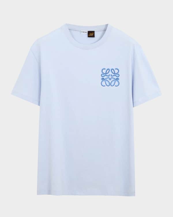 Loewe Men's Jersey Abstract Floral Crewneck T-Shirt | Neiman Marcus