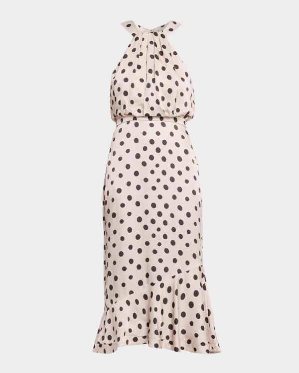 saloni tabitha midi dress Saloni Tabitha Embellished Metallic Velvet Midi Dress - Women - Black Dresses
