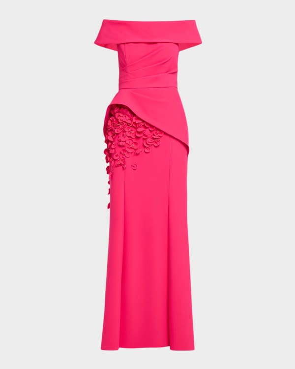 Rickie Freeman for Teri Jon Metallic Jacquard Trumpet Gown