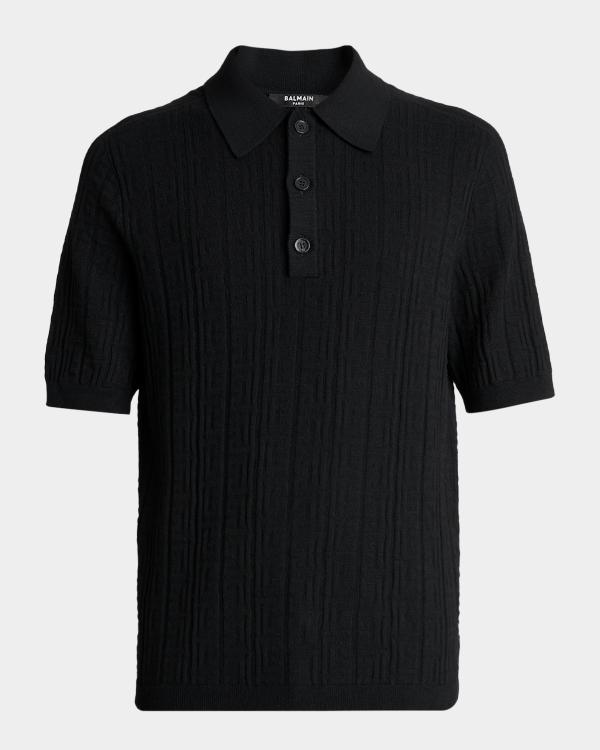 FRAME Men's Cotton Half-Zip Polo Shirt | Neiman Marcus