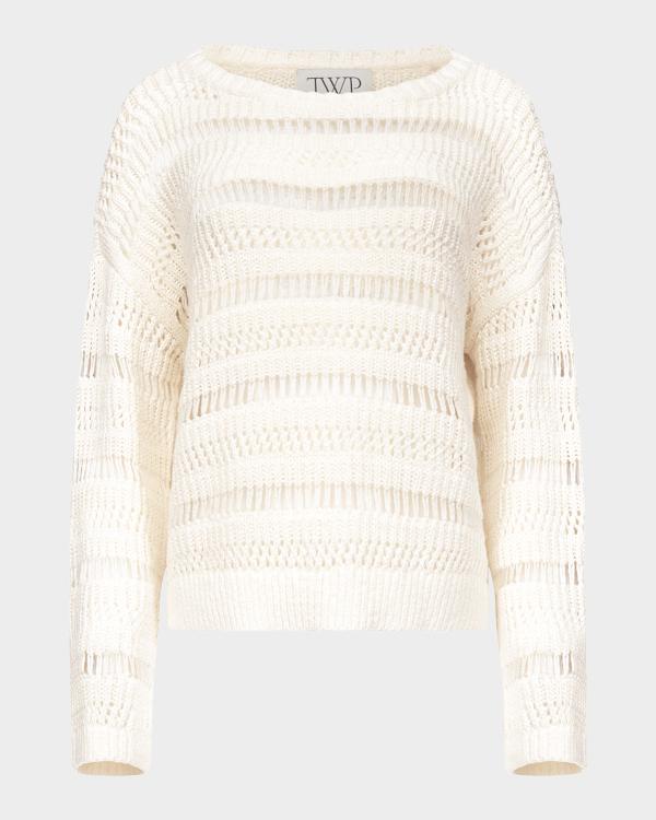 TWP Seed Stitch Audrey Cashmere Sweater | Neiman Marcus