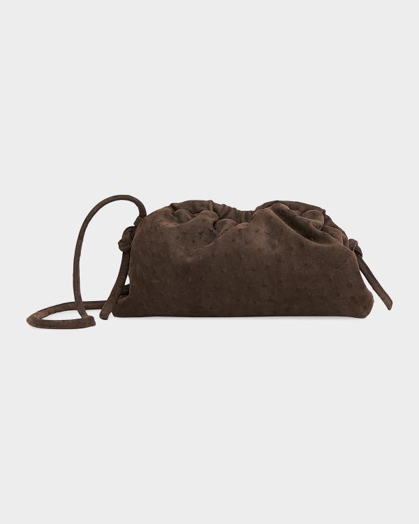THEMOIRE Tia Micro Woven Vegan Fabric Clutch Bag | Neiman Marcus