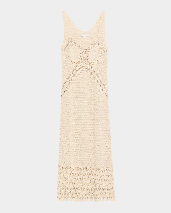 ALICE + OLIVIA Amity Embroidered Crochet Tank Top | Neiman Marcus