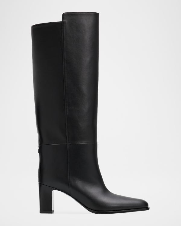 Manolo Blahnik Ofara Knee-High Leather Boots | Neiman Marcus