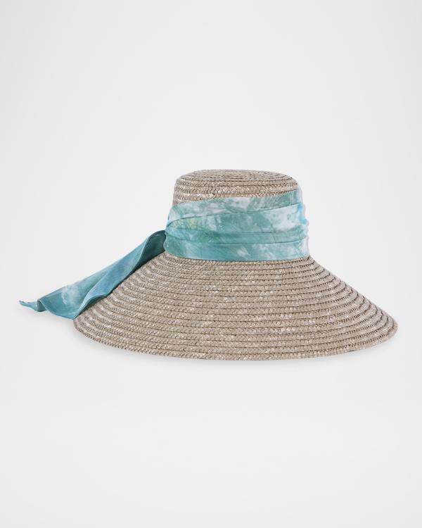 Eugenia Kim Arabella (OS) Natural Eugenia Kim Arabella Open-Crown Straw Beach Hat | Neiman Marcus main image 4