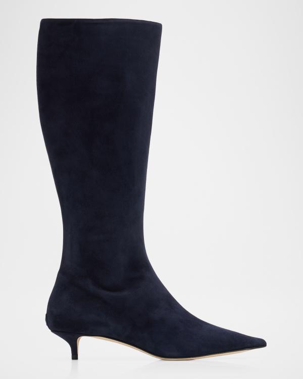 Manolo Blahnik Ofara Knee-High Leather Boots | Neiman Marcus