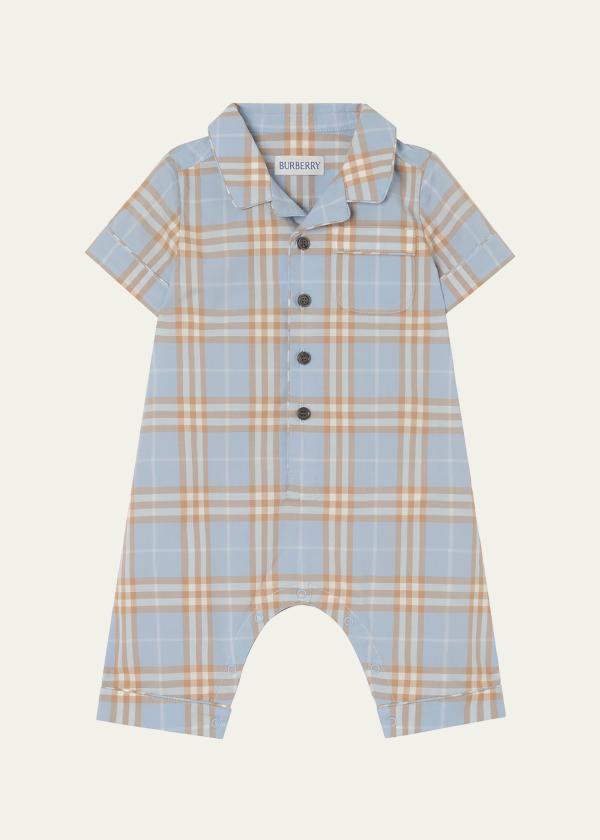 Burberry Boy's Xanadu EKD Checkerboard Shirt, Size 4-14 | Neiman