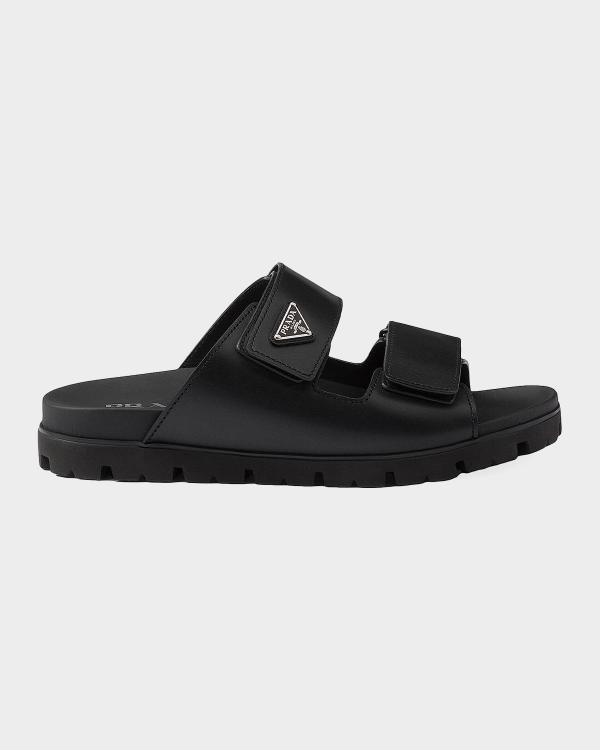Prada Men's Monolith Rubber Sandals | Neiman Marcus