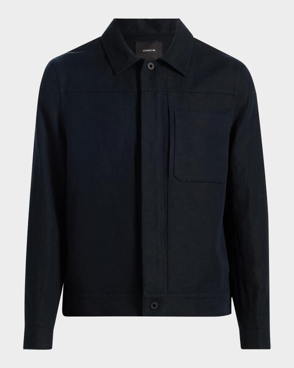 Giorgio Armani Men's Cupro Jacket with Flap Pockets | Neiman Marcus