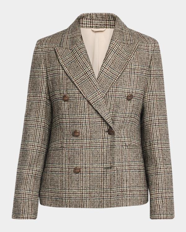Thom Browne Fit 2 Multi-Check Crop Single-Breasted Sport Coat