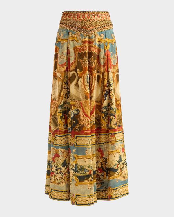 Jean Paul Gaultier Re-Edition Butterfly-Print Mesh Maxi Skirt