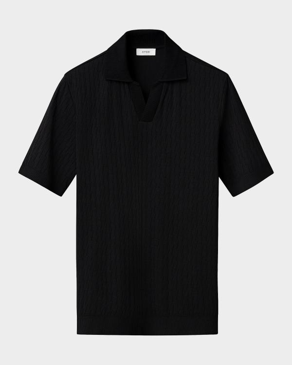 FRAME Men's Cotton Half-Zip Polo Shirt | Neiman Marcus