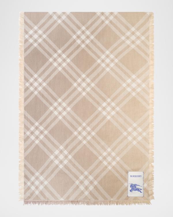 Brunello Cucinelli Sparkling Striped Linen-Blend Scarf | Neiman Marcus
