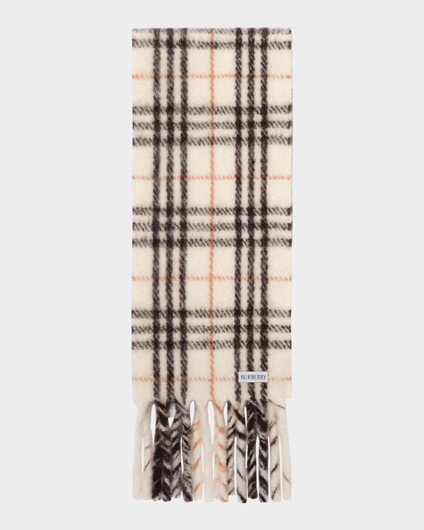Burberry Men's Wool Logo B-Shield Scarf | Neiman Marcus