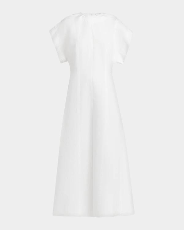 Dries Van Noten Dalma Embellished Cotton Poplin Neck-Bow Dress
