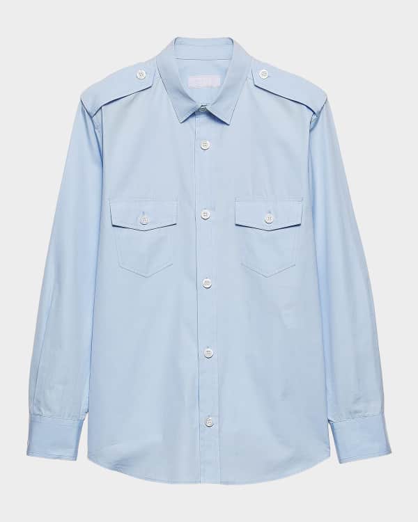 Prada Men's Re-Nylon Button-Front Shirt | Neiman Marcus