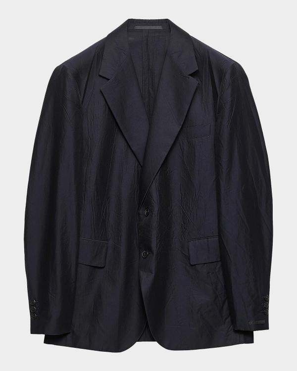 Homme Plissé Issey Miyake Men's Cavity Long Coat | Neiman Marcus