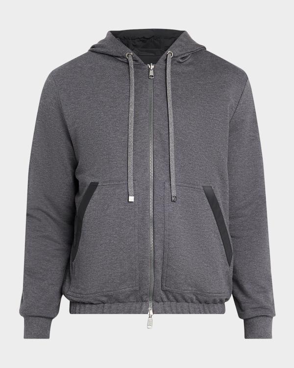 Prada Men's Cashmere Zip Hoodie | Neiman Marcus