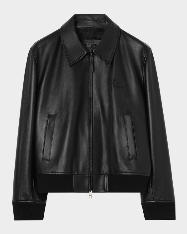 Prada Men's Full-Zip Nappa Leather Jacket | Neiman Marcus