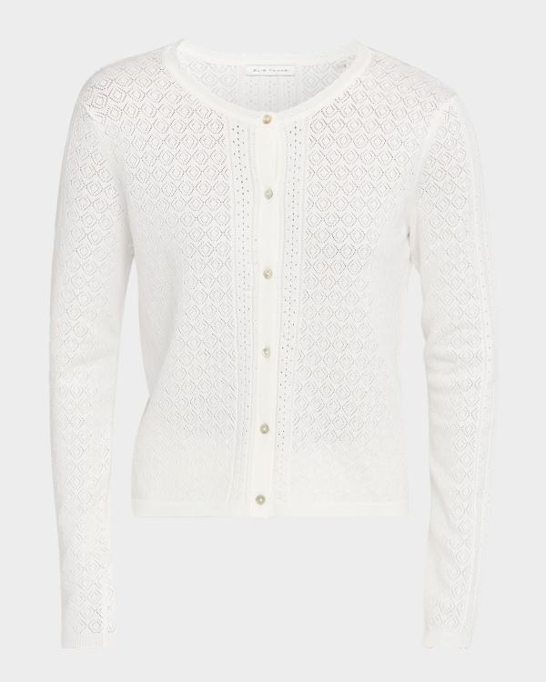 Cara Cara Jolene Floral Cotton Crochet Cropped Cardigan | Neiman