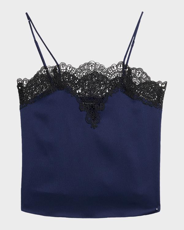 L'AGENCE Kimber Lace Inset Camisole | Neiman Marcus