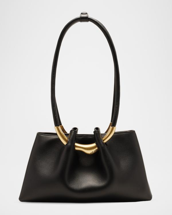 Cult Gaia Osa Woven-Strap Leather Shoulder Bag | Neiman Marcus