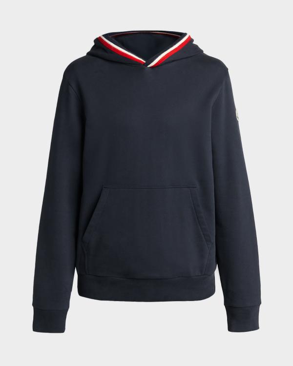 Prada Men's Technical Cotton and Re-Nylon Hoodie | Neiman Marcus