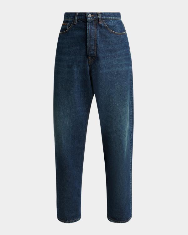 Versace Men's Studded Slim-Fit Medusa Jeans | Neiman Marcus