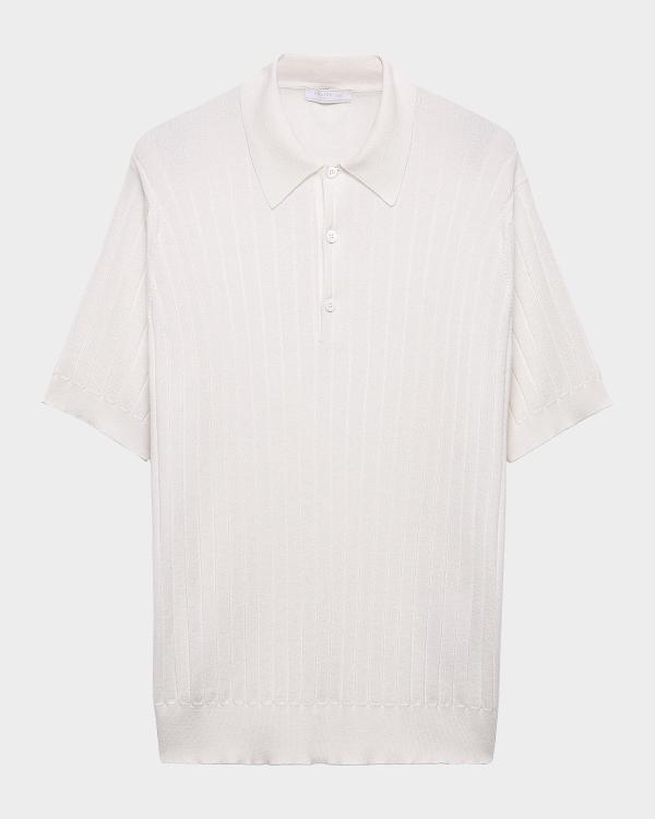 Prada Men's Wool Quarter-Zip Polo Sweater | Neiman Marcus