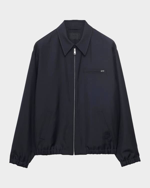 Prada Men's Archive Poplin Jacket | Neiman Marcus
