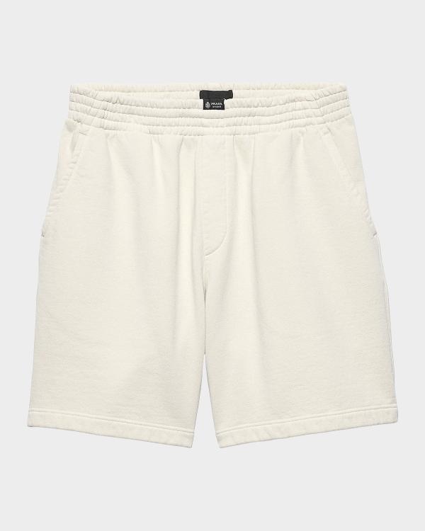 Prada Men's Cotton Nylon-Pocket Bermuda Shorts | Neiman Marcus