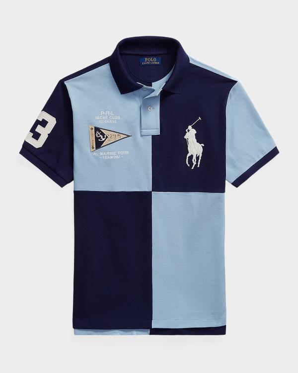 Polo Ralph Lauren Men's Indigo Patchwork Cotton Work Shirt