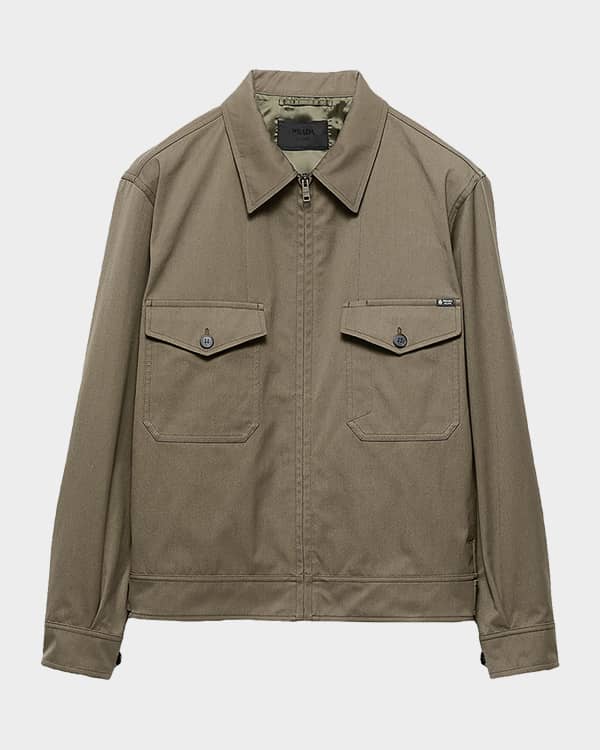 Prada Men's Archive Poplin Jacket | Neiman Marcus