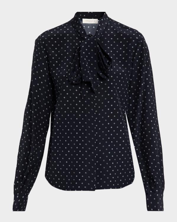 TWP Peyton Sheer Tuxedo Button-Front Shirt | Neiman Marcus