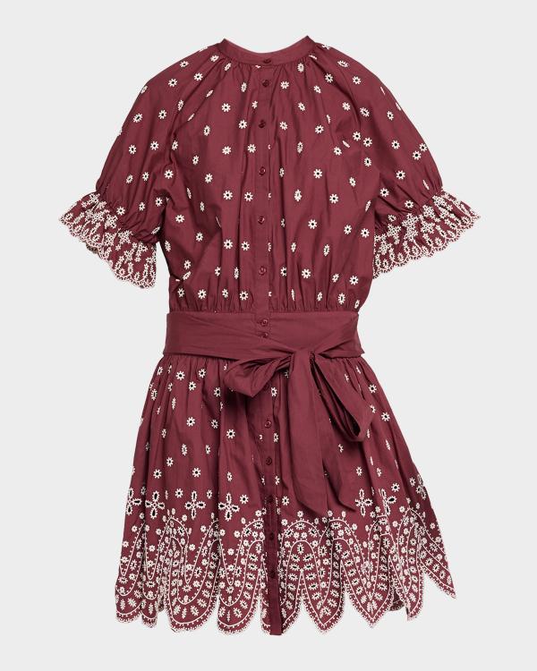 Cinq à Sept Halbini Short-Sleeve Dahlia-Print Shirtdress | Neiman