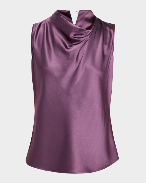 3.1 Phillip Lim Sleeveless Satin V-Neck Top | Neiman Marcus