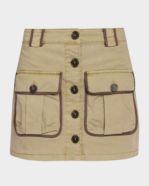 Marc Jacobs Argyle Patchwork Denim Mini Skirt | Neiman Marcus