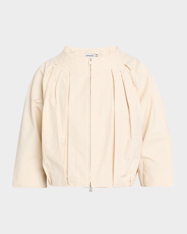 Emporio Armani Ruffle-Trim Twill Jacket | Neiman Marcus