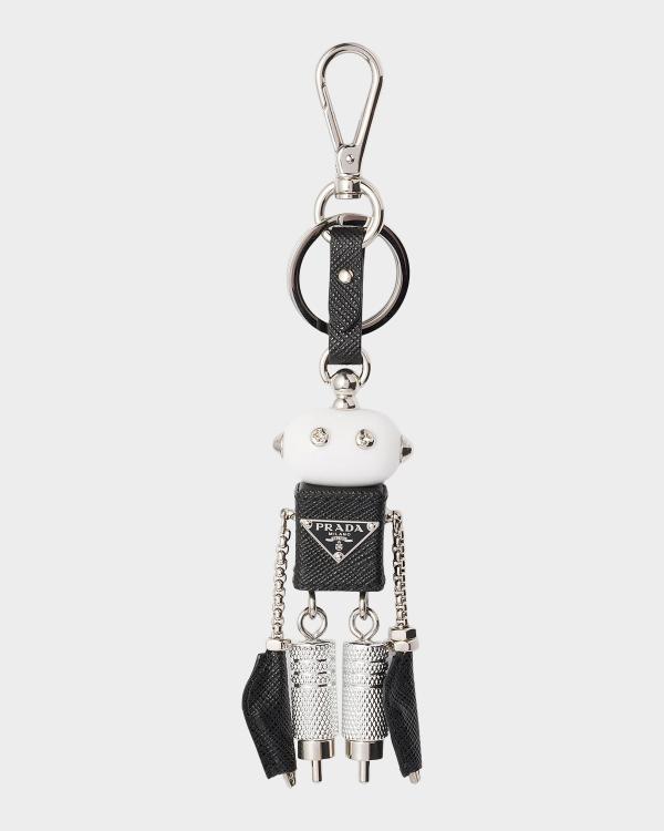 Prada Robot Saffiano Leather Bag Charm | Neiman Marcus