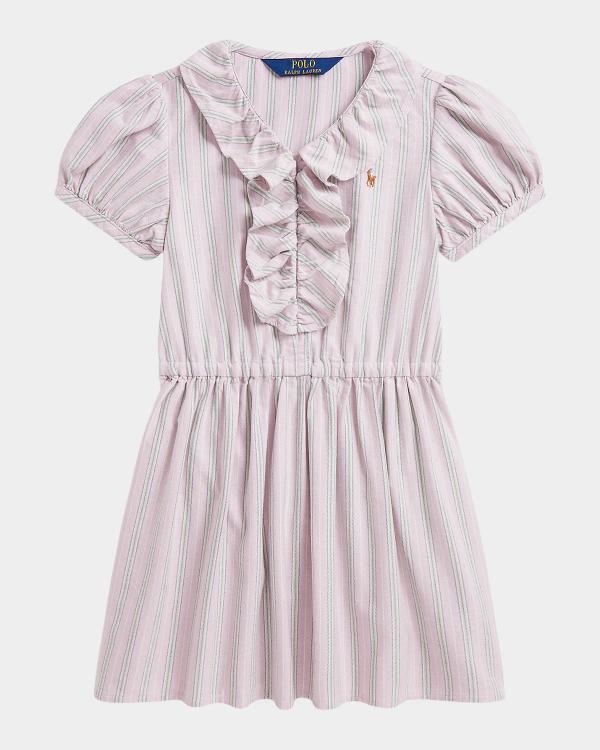 Polo Ralph Lauren Girl's Classic Oxford Belted Dress W/ Bloomers