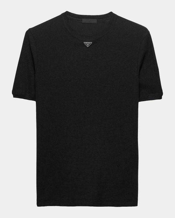 Prada Men's Jersey Logo Graphic T-Shirt | Neiman Marcus