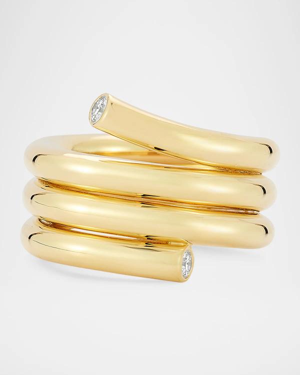 Spinelli Kilcollin Solarium Yellow Gold Three Linked Ring | Neiman