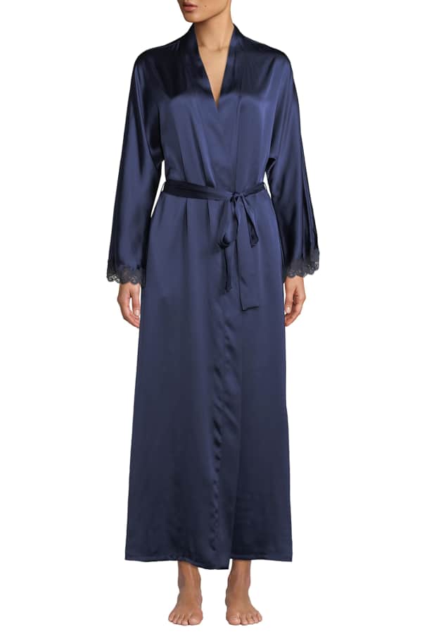 Christine Lingerie Bijoux Short Silk Robe | Neiman Marcus
