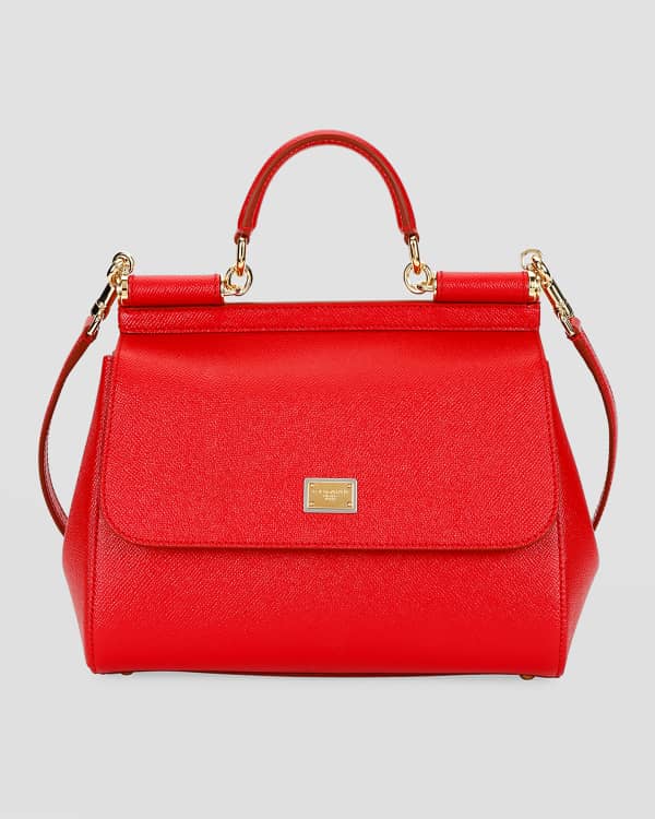 Shop Dolce&Gabbana Small Sicily Leather Top Handle Bag
