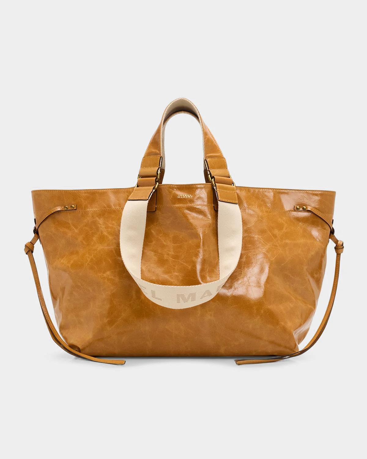 Wardy Double-Handle Leather Tote Bag