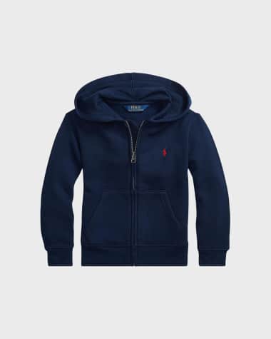 Ralph Lauren Childrenswear Boy's Knitted Fleece Hoodie, Size 2-7
