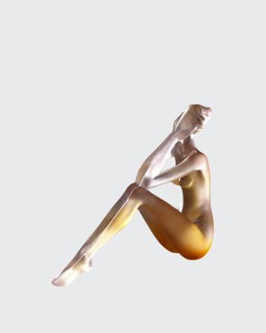 Daum Amber Pink Songe Statue