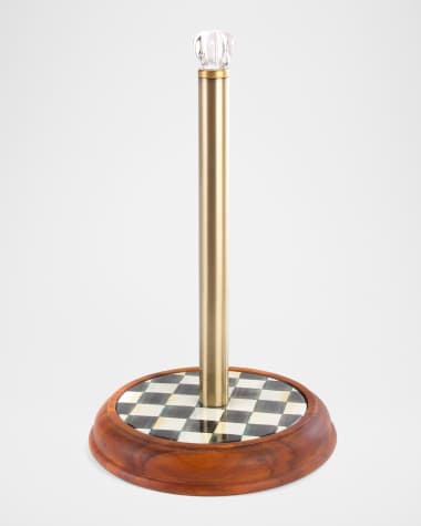 MacKenzie-Childs Courtly Check Wood Paper Towel Holder